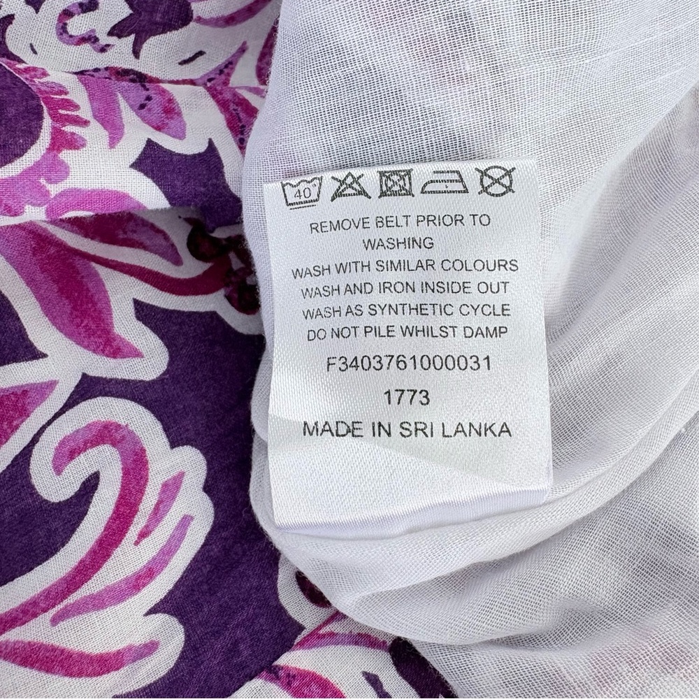 Purple Paisley Floral Flare Bohemian Midi Summer Skirt Plus SZ 14 US 100% Cotton - Picture 7 of 7